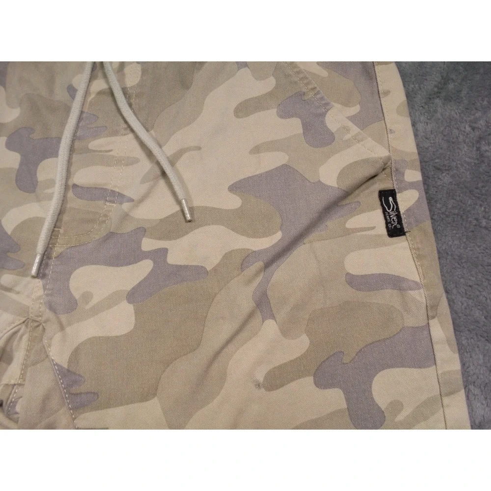 Silver Jeans Co Pants Womens‎ Size Medium Brown Camo Jogger Stretch Pull On